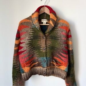 Ralph Lauren Geometric Cardigan Women’s XL Colorful Autumn Southwestern Aztec